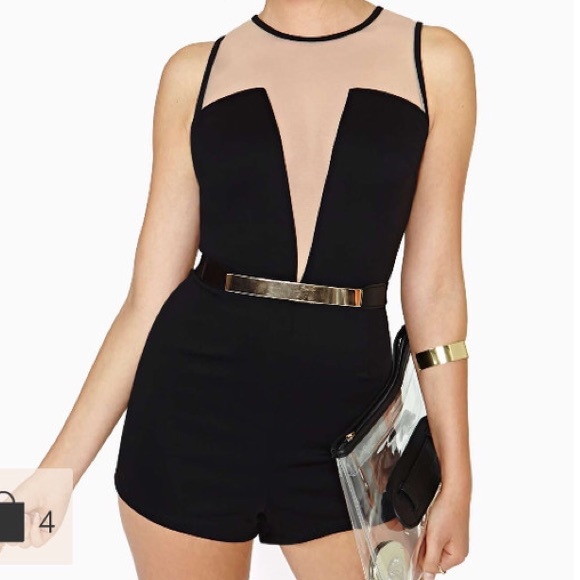 Shadow Shapes Romper Nasty Gal
