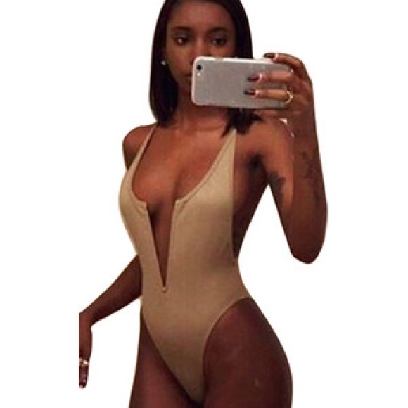 V neck bodysuit