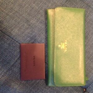 Beautiful Green Prada Wallet