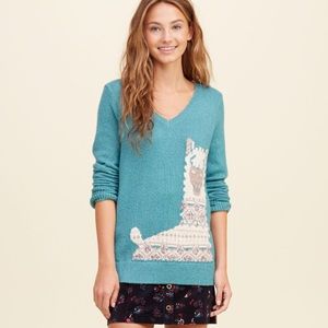 Hollister llama sweater