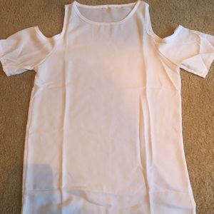 White open shoulder blouse. Never worn