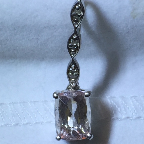 Maui Kunzite & African white Diamond&Sterling - Picture 3 of 8