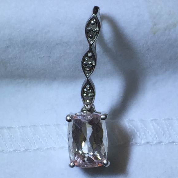 Maui Kunzite & African white Diamond&Sterling - Picture 4 of 8