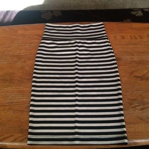 High waisted Stripe pencil skirt