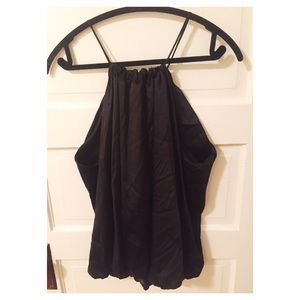 Black silk Cleo halter