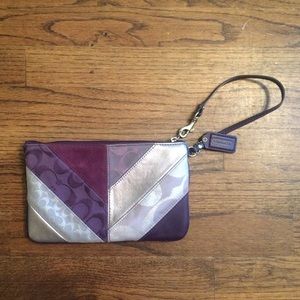 Coach Chevron Patchwork Large Wristlet!!