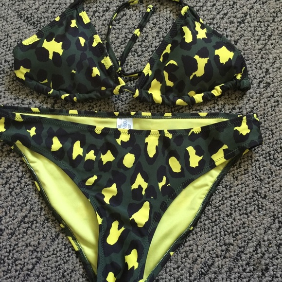 Vibrant forever 21 camouflage bikini/ swimsuit