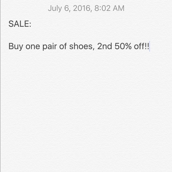 SHOE SALE THIS WEEK ONLY
