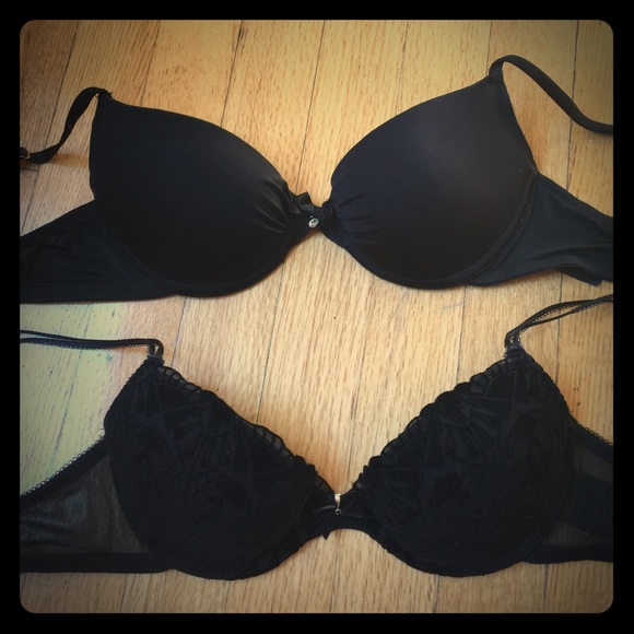 H&M set of black push up bras sizes 34A and 34B - Picture 1 of 4