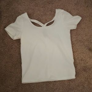 White short sleeved crop