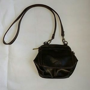 100% leather over-the-shoulder purse