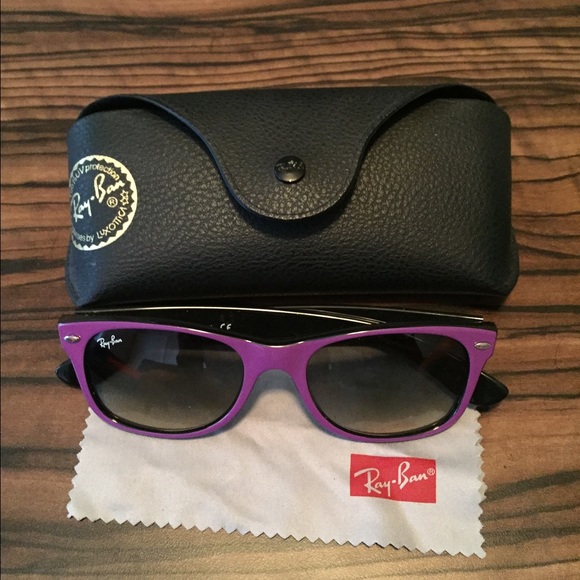 Purple Ray Bans Wayfarer - Picture 1 of 4