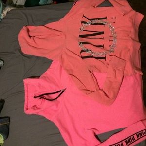 Sold!Two VS PINK hoodies used condition.