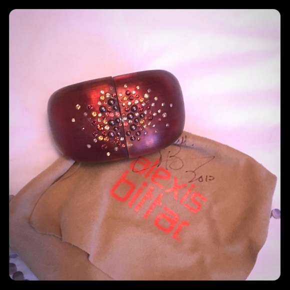 Dark red Alexis bittar cuff original