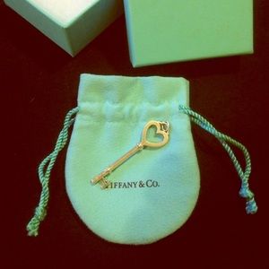 Tiffany Heart Key Pendant (Silver - 2 1/8 inch)