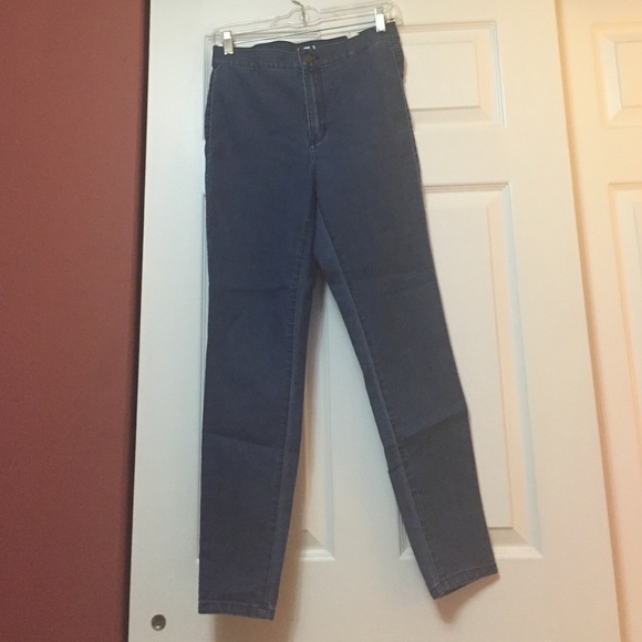 High waisted skinny jeans