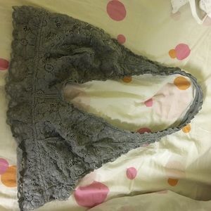 Aerie gray halter bralette