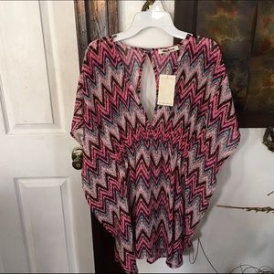 Brand New Miken Chevron Cover up for swim suits!!