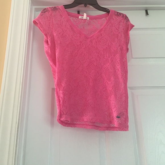 Pink see through top