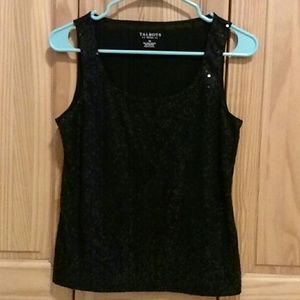 Talbots Black Sequin Tank