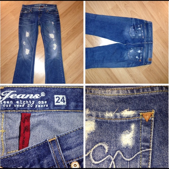 Women's guess distressed jeans
