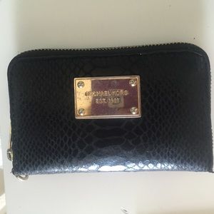 Michael Kors Black Snake-Skin Wallet