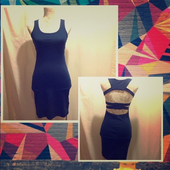 Rj Lady Dresses & Skirts - NWT* stretchy form fitting blue dress w/ open back