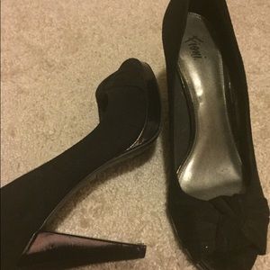 Black Peep Toe Pumps