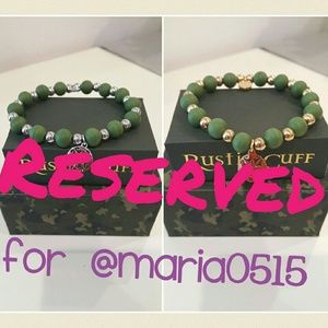 Two rustic cuffs. Green /gold &  green/silver