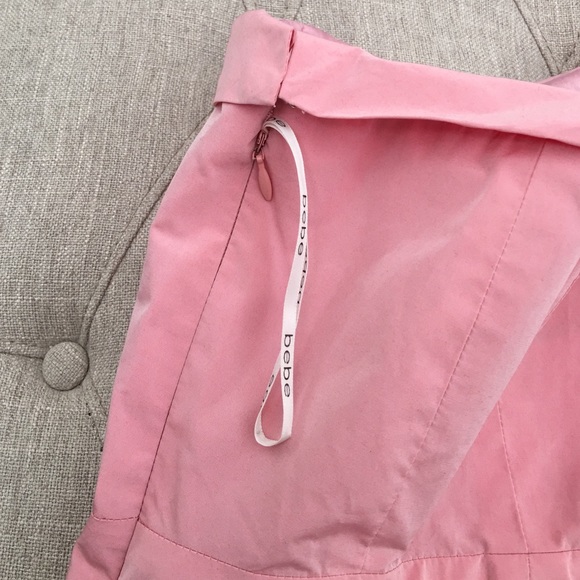 โ BeBe Pink Strapless Rhinestone Dresss - Picture 4 of 4