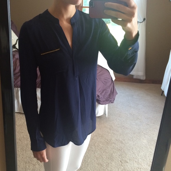 Navy blue blouse
