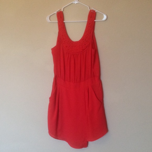 Red mini dress