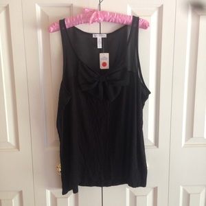 NWT Black Bow Tie Tank