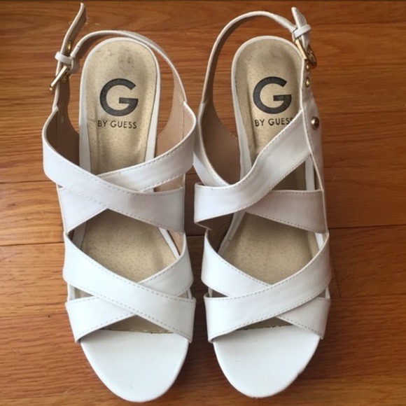 Guess white wedges - Picture 1 of 3