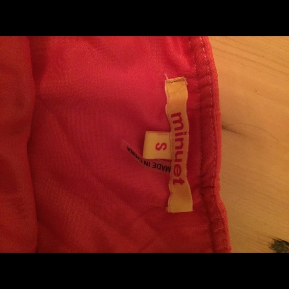 Coral/gray strapless dress - Picture 3 of 3