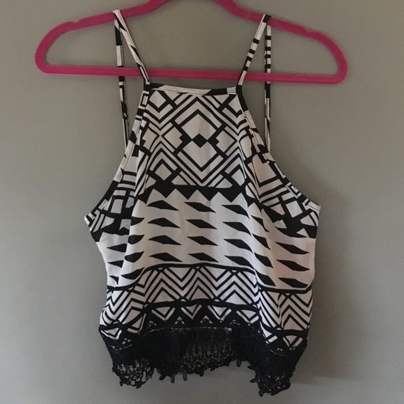 Black and white blouse