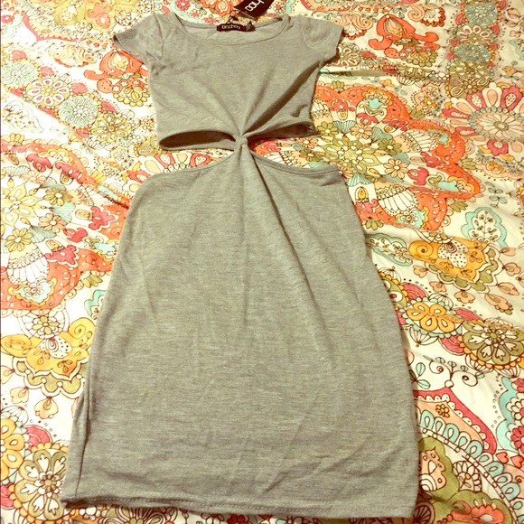 Gray cut out dress - Picture 1 of 2