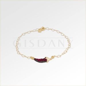 Beautiful hot chili pepper bracelet .