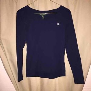 Long Sleeve Navy Polo Shirt