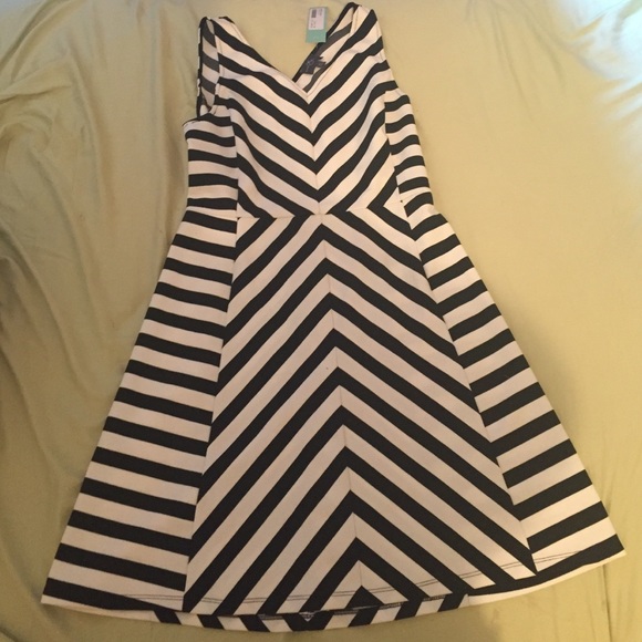 Black and White striped dress. Never worn.