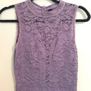 Lavender lace sequins dress