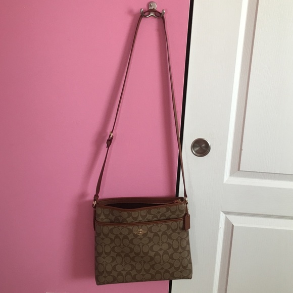 Large coach cross body purse