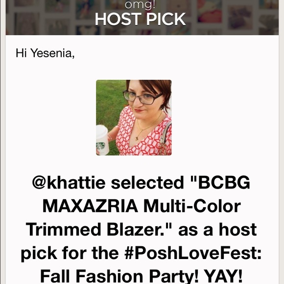 BCBG MAXAZRIA Multi-Color Trimmed Blazer. - Picture 4 of 4