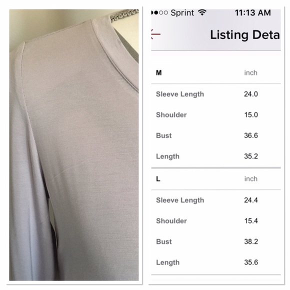 ‼️Last One‼️Gray Long Sleeve Babydoll Dress - Picture 4 of 4