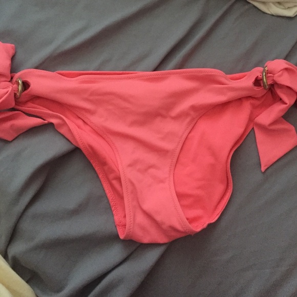 Victoria secret coral bikini bottoms