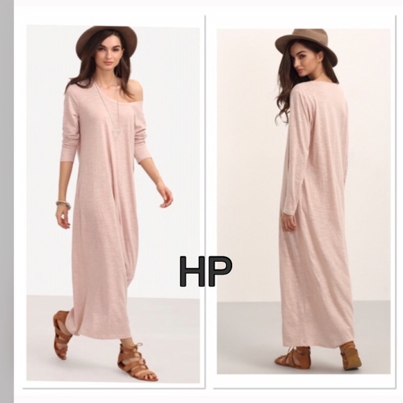 Boutique Dresses & Skirts - Pink Long Sleeve Shift Dress