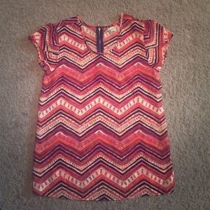 Japna Size L Chevron Blouse