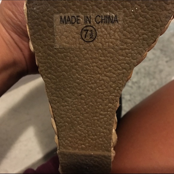 Black and Cheetah print High Wedges - Picture 4 of 4