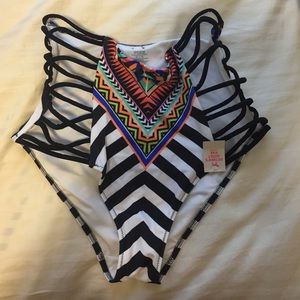 High waisted bikini bottoms