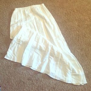 NY Collection White Maxi Skirt Size Small